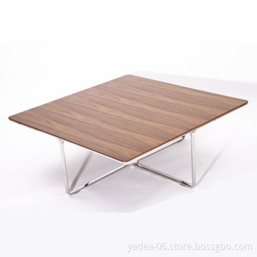 Square shape cofee table wood top coffee table Accent cocktail table for sales